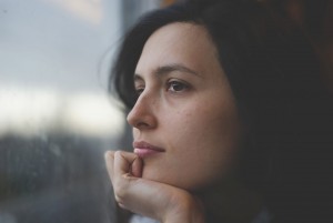 Woman pensive